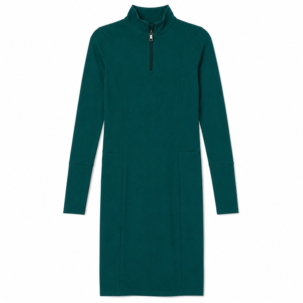 Vitality Balance Athletica Half Zip Active Dress Medium Green Long Sleeve